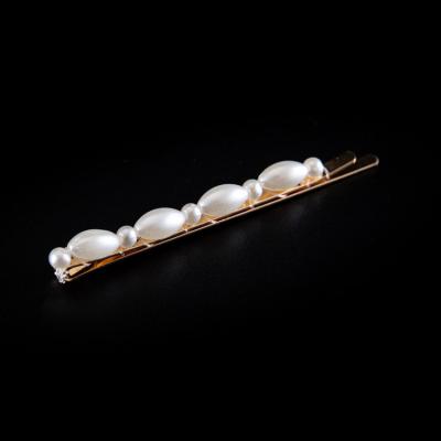 China European and American style web celebrity pearl hair accessories hairpin girl bangs cut one word simple clip for sale