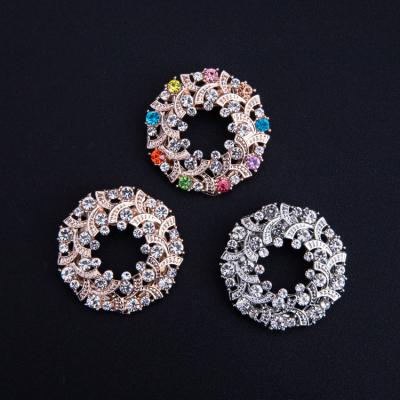 China New fashion popular style decorative antique faux stone rhinestone silk scarf buckle for wedding dress decoration for sale