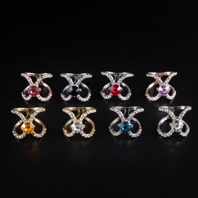 China Romantic Personalized Cross Design Full Rhinestone Ring Alloy Jewelry Support Customization In Decorations for sale