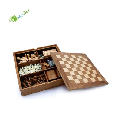 China YumuQ Wooden 7 IN 1 Multifunctional Wooden Chess and Controllers Board Games Set for Family, Party and Classroom for sale