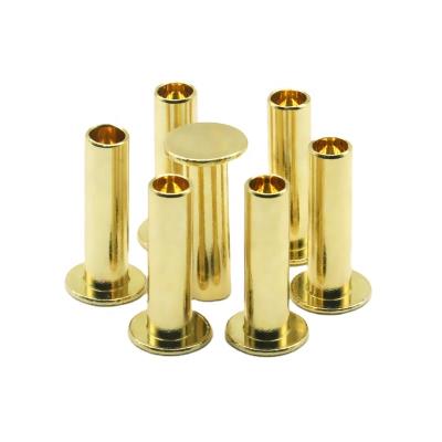 China Industry Professional Supplier Custom Semi Tubular Copper Rivets Brass Rivet for sale