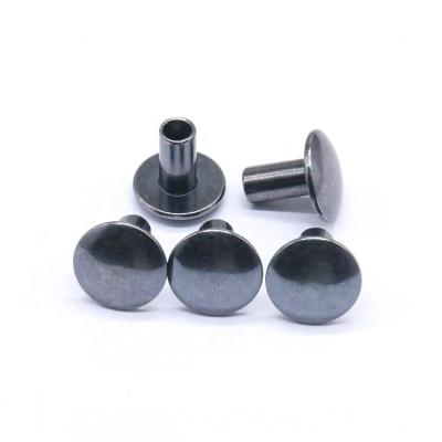 China 2021 high level industry stainless steel head round rivets iron nickel plated semi-tubular rivets for sale