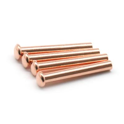 China Industry Supplier Professional Custom Copper Rivets Red Copper Semi Tubular Rivets for sale