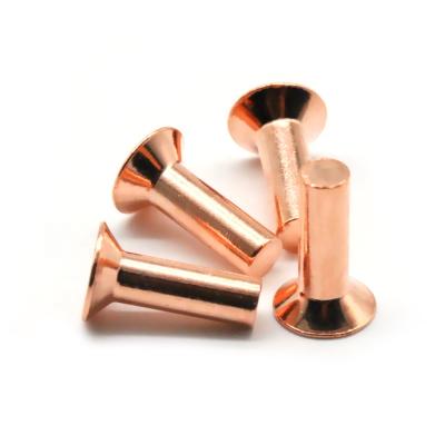 China Industry Hot Sale Professional Red Copper Countersunk Solid Head Rivets for sale