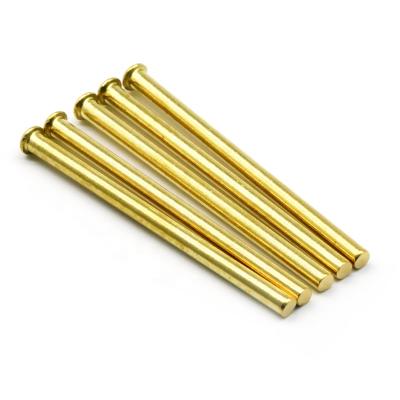 China Industry Wholesale Custom Copper Rivets Round Head Solid Brass Rivet for sale