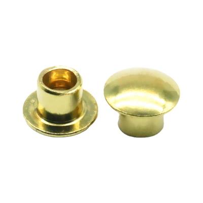 China Industry Supply Round Head Semi Tubular Brass Rivet Copper Rivets for sale