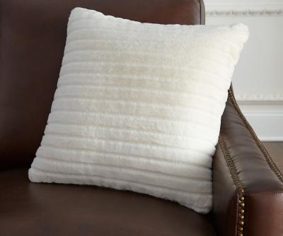 China Anti-Pull Rib Carved Faux Fur December Pillow Luxury Solid Faux Fur December Pillow for sale