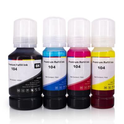 China 104 Ink Replacement For Original Ink Bottle Refills For ET-2710 ET-2711 ET-2712 ET-2714 ET-2715 ET-2720 003/004 Eco-Tank 104 Printer for sale