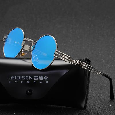 China Fashion UV400 Metal Round UV400 Punk Sunglasses For Men And Women Kacamata Sunglasses for sale