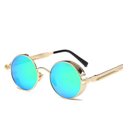 China Vintage UV400 Sunglass Punk Metal Frame Uv400 Sunglasses Men And Women Sunglasses for sale