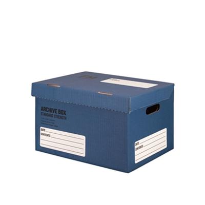 China Recycled Materials Bank Office Use Corrugated Storage Box Files Archive Cardboard Box for sale