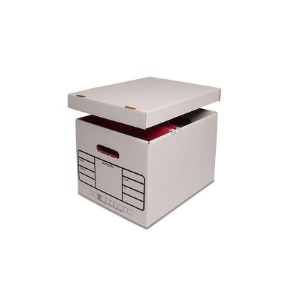 China Recycled Materials Custom Printed Corrugated Cover Bankers Box File Storage Box for sale