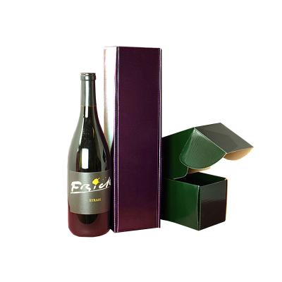 China Recyclable Single Bottle Wine Box Custom Printed Paper Wine Box for sale