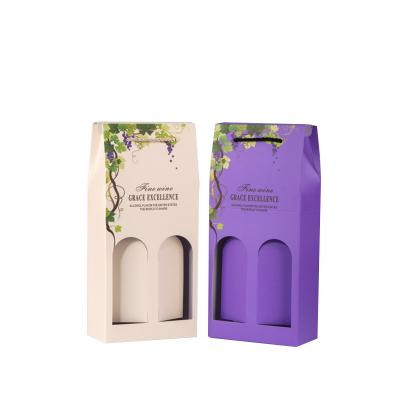 China New Recyclable Luxury Wholesale Hot Sale Bottle Wine Box Packaging Paper Wine Bag Useful Gift Box for sale