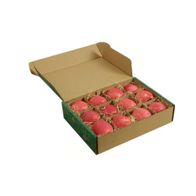 China Recycled Materials Corrugated Kraft Paper Fruit Packaging Box Custom Flat Box Cardboard Box for sale