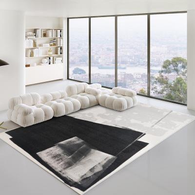 China Luxury Washable Rug Carpet Shower Rooms Custom Washing Black White Blankets And Carpet For Living Room Washable Blankets for sale