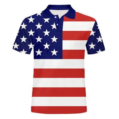 China Breathable Custom Flower Print High Quality Fashion Sublimation Polo T Shirt for men for sale