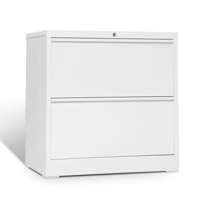 China Modern Steel 2 Drawer File Lateral Storage Cabinet With Lock Home Office Metal Filing Document Cabinet for sale