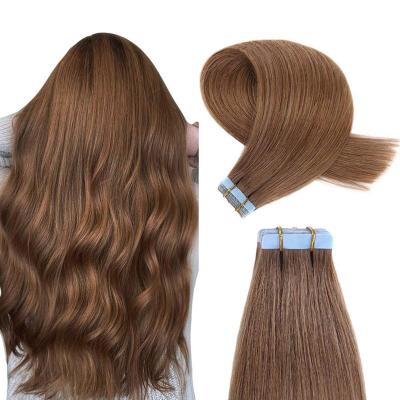 China Tangle Hair Wholesale 1# 16inch 10Pcs/box Straight PU Tape In Hair Extensions Tape Hair Extension for sale