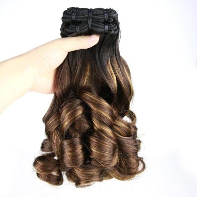 China Can Fumi Spring Curly Weft Hairpiece Hair Extensions Butterfly Hair Clip 100% Iron Hair Clips For Women for sale