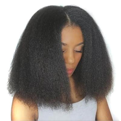 China Cheap Bob Hair Big Yaki Explosive Fluffy Curly Wig Short Yaki Wig High Quality Synthetic Africa Hair Wigs for sale