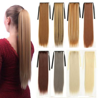 China Body Wave Factory Source Factory Source Long Straight Hair Synthetic Hair Wigs Extension Wholesale Ponytail Wigs, OEM package is welcome for sale