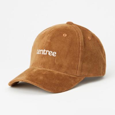 China 2022 New Style Fashion Embroidery COMMON Logo Corduroy Curved Peak Baseball Flat Cap Custom Made Hard Hat for sale