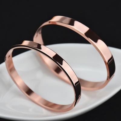 China Wholesale Custom Hiphop Stainless Steel Jewelry Lovers Couple Bangle Gold Cuff Bracelet CTSZ002 for sale