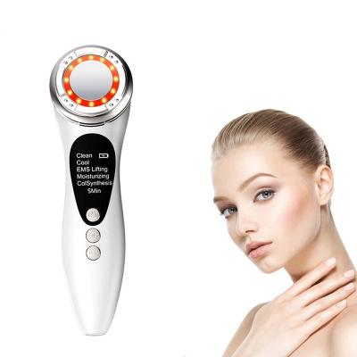 China Portable Anti-Puffiness Home Use Red Light Photon Therapy Beauty Device EMS Facial Lifting Bio Photon Led Light Facial Beauty Device for sale