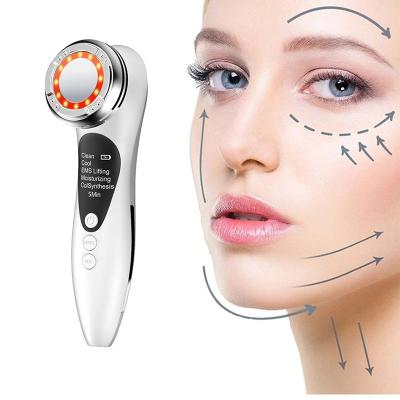 China Professional Personal Anti-Puffiness Home Meiking Beauty Care Skin Rejuvenation Ice Compress Heating Tightening Handheld EMS Beauty Instrument for sale