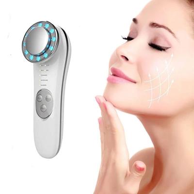 China Professional Home Portable Rechargeable Radio Frequency Led Beauty Machine Anti-Puffiness Face Lifting Use USB Beauty Care Device for sale