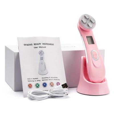 China Face Lift 6 in 1 RF EMS Microcurrent Mesotherapy Skin Massager LED Photon Rejuvenation Beauty Machine Face Lifting Tool for sale