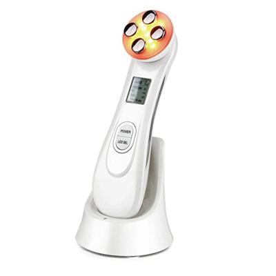 China Handheld Face Lift Beauty Instrument Microcurrent Face Lift Cleansing LED Peel Tighten RF Radio Frequency Machine for sale