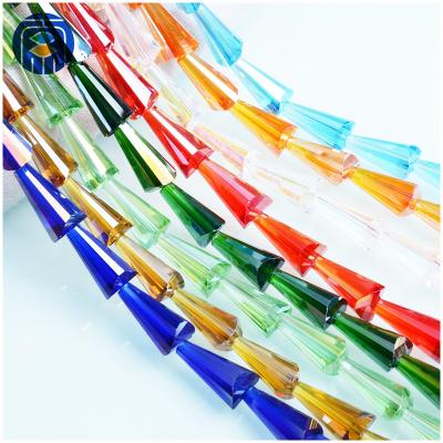 China Beads For Jewelry Making Crystal Bead Manufacturer Ab Colors Crystal Glass Tower Beads In Volume for sale