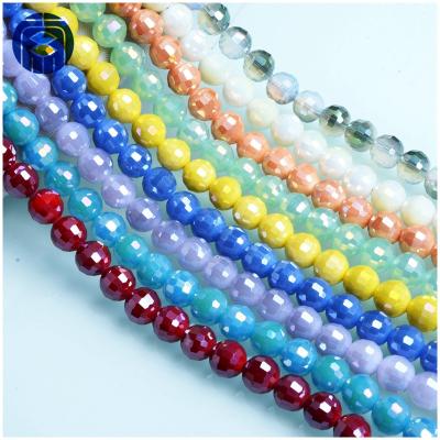 China Crystal Beads Fashion multicolor 96 faceted beads ab multicolor plated round Crystal Beads for sale