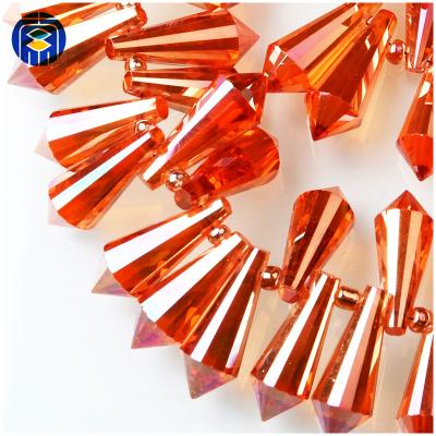 China Wholesale Glass Drops Bead PuJiang Crystal Beads High Quality Wholesale Glass Drops Bead Strand for sale