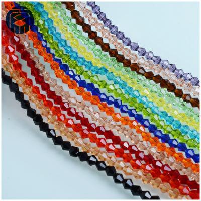 China Jewelry Hotsale pujiang 4mm beaded crystal bicone beads for jewelry making for sale