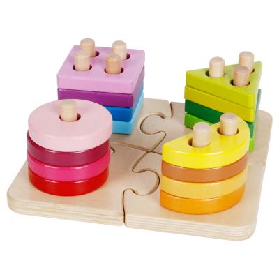 China Educational Toys Customized Wholesale Good Quality Set Four Sets Pillar Building Block Toys for sale