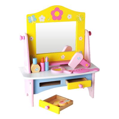 China High Quality Early Education Dressing Table Pretend Play Baby Educational Toys Wooden Toys For Children for sale