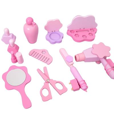 China Educational toys sell well new type purple princess Dressing Toy Baby Dressing Table with stool without plastic jewelry for sale