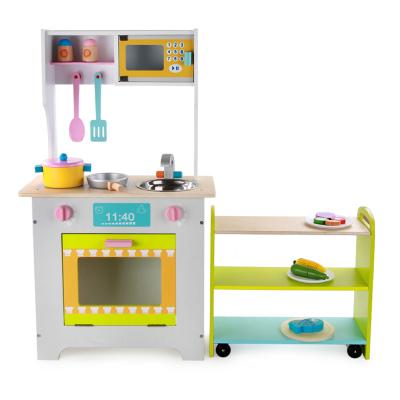 China 2020 Wholesale New Style Eco-friendly Material Wooden Toys Kids Play Kitchen Best Wooden Kids Play Kitchen Set for sale