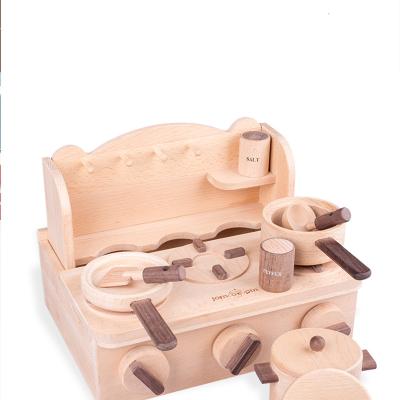 China Educational Toys High Quality Beech Wholesale Mini Play Kitchen Sets Toys for sale