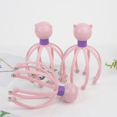 China Various Shape Cartoon Cheap Colorful Back Hand Held Massager Manual Roller Head Scratcher for sale