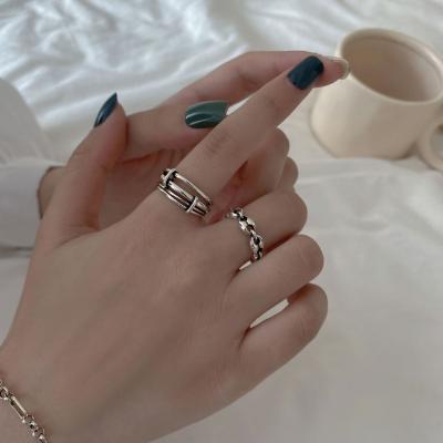 China Vintage Hip Hops European Pig Nose Cavity Vintage Opening Finger Rings For Female for sale