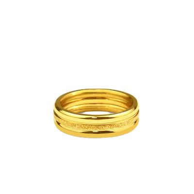 China Stylish Hot Selling Direct Selling Fashion Jewelry 18k Gold Plated Creative Popular Korean Simple Finger Rings for sale