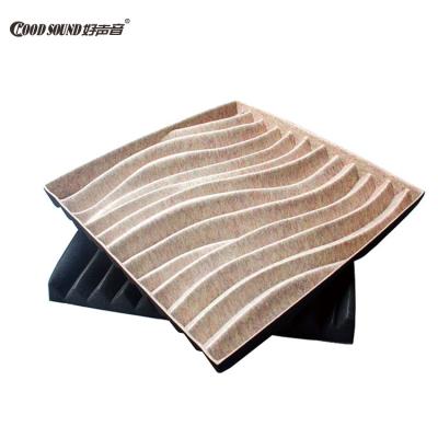 China Goodsound 3D Modern Polyester Fiber Wall Decorative Soundproofing Ceiling Pad Polyester Soundproof Acoustic Panels For Theater for sale