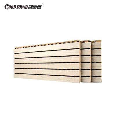 China Modern Lightweight Tiange Sound Reduction Board Gym Grooved Acoustic Wood Acoustic Wall Panel For Theater for sale