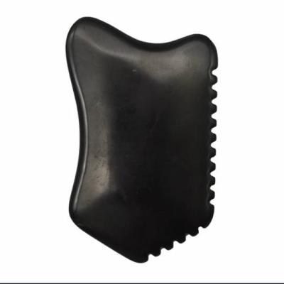 China Hot Selling Leisure Hair Comb Head And Body Massage Bian Stone Gua Sha Comb For Clear Meridians for sale