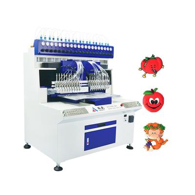 China Factory DISIN Automatic PVC Label Silicone Label Rubber Label Making Machine Automatic Drip Machine for sale