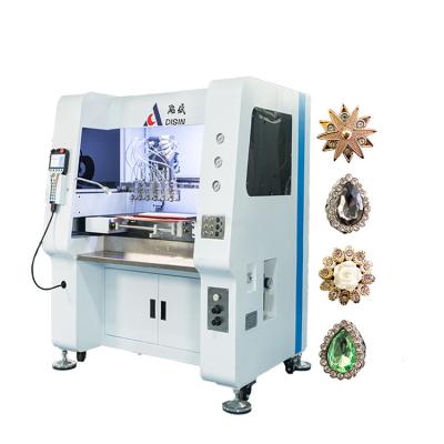 China Factory High Precision Automatic Spindle Hairpin Stone Pressing Machine Diamond Stone Rhinestone Arranging Machine for sale